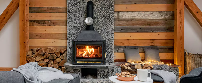 Thelin Hearth Products Direct Vent Gas Stove Fireplace Inspection in Amesbury, Massachusetts